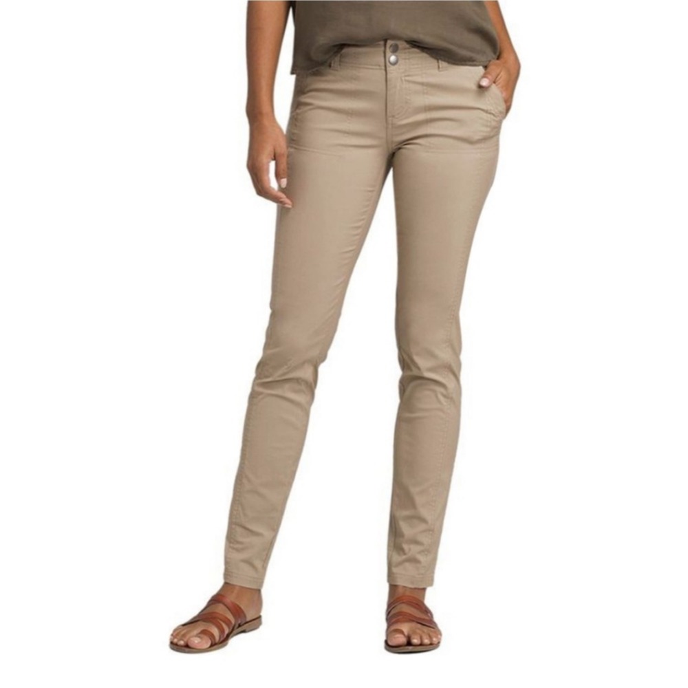 Prana Kalinda Pant Khaki Tan 14 Hiking Outdoor Hybrid Adventure Utility Pants